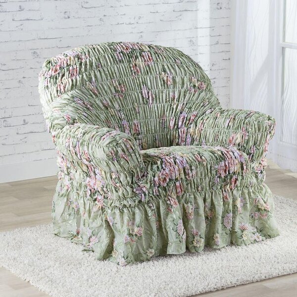 Napinające pokrowce z falbaną FIORELA zielone kanapa narożnikowa (sz. 350 - 530 cm)