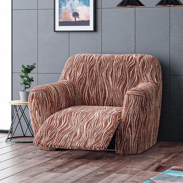 Bi-elastyczne pokrowce UNIVERSO NOWE cieniowane brąz fotel relaks (sz. 70 - 90 cm)