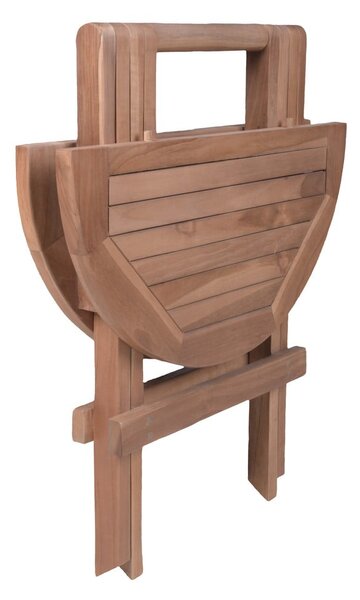 Okrągły stolik ogrodowy z litego drewna tekowego ø 50 cm Luang – Garden Pleasure