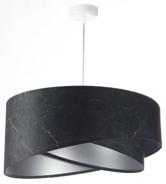 Czarno-srebrna lampa wisząca glamour B7-M56