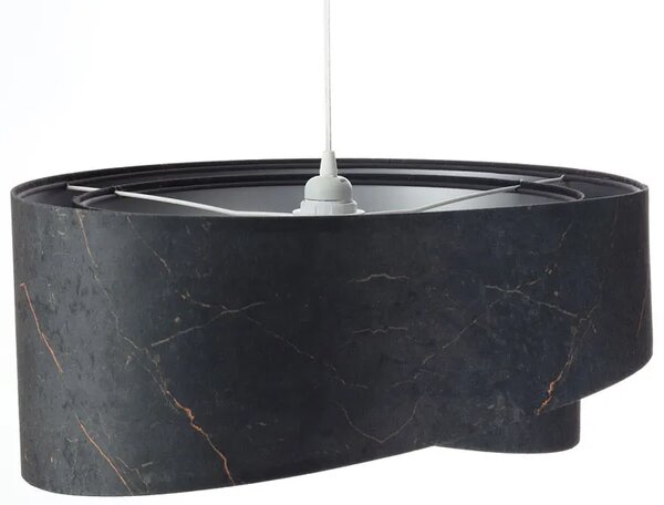 Czarno-srebrna lampa wisząca glamour B7-M56