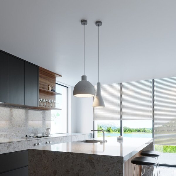 Jasnoszara lampa wisząca ø 28 cm Filippo – Sollux