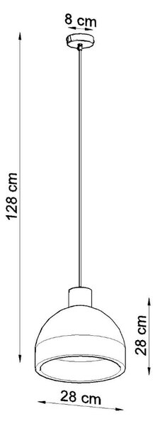 Jasnoszara lampa wisząca ø 28 cm Filippo – Sollux