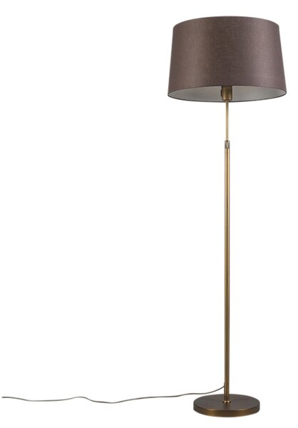 Lampa stojąca brązowa z brązowym kloszem 45 cm regulowana - Parte