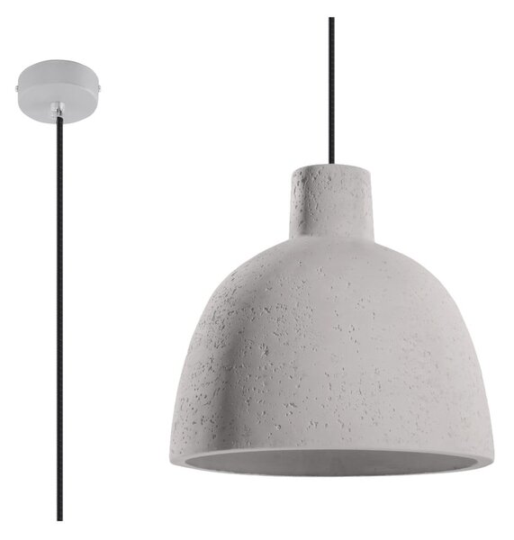 Jasnoszara lampa wisząca ø 28 cm Filippo – Sollux