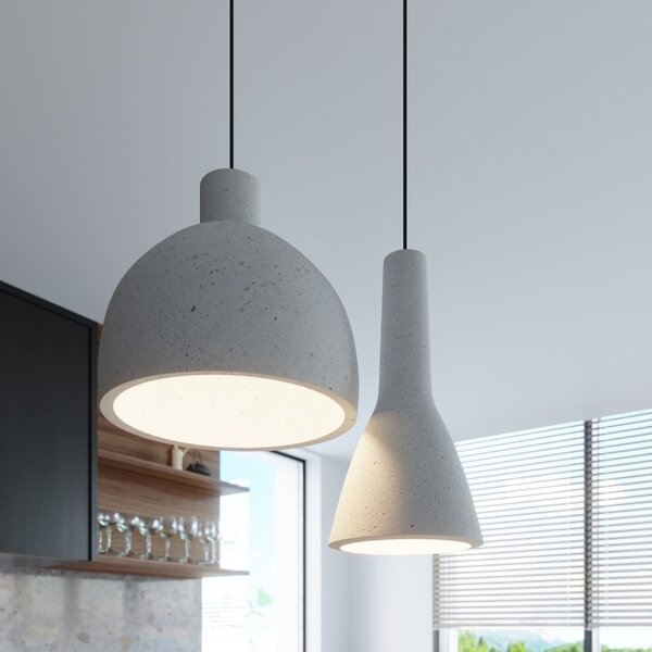 Jasnoszara lampa wisząca ø 28 cm Filippo – Sollux
