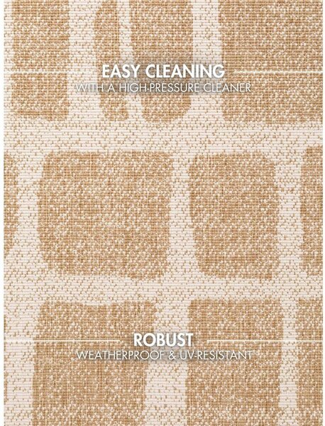Kremowo-naturalny dywan odpowiedni na zewnątrz 120x170 cm Haringey Ruskin – Ted Baker