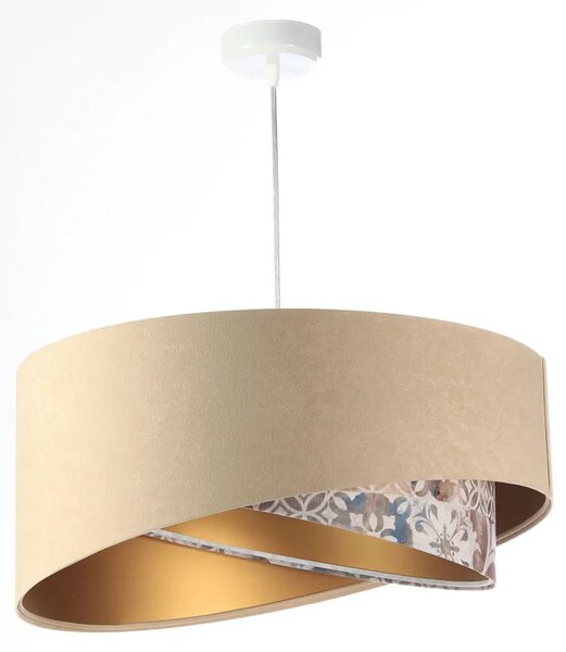 Asymetryczna lampa wisząca welurowa Z0-N50