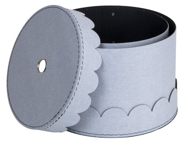 Jasnoszare kartonowe pojemniki z pokrywką zestaw 2 szt. ø 26x17,5 cm Wilma – Bigso Box of Sweden