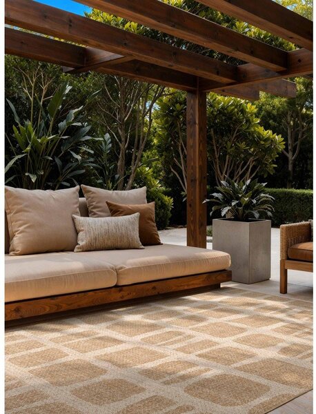 Kremowo-naturalny dywan odpowiedni na zewnątrz 120x170 cm Haringey Ruskin – Ted Baker