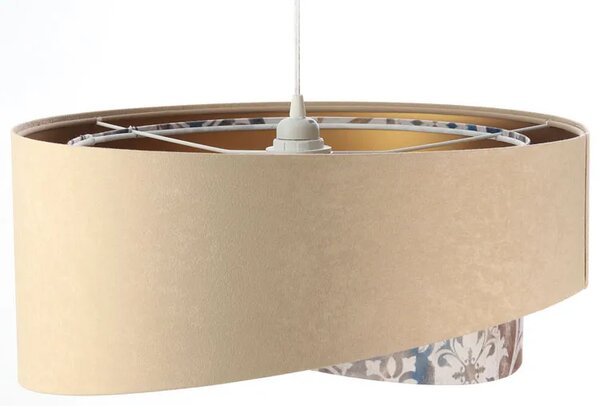 Asymetryczna lampa wisząca welurowa Z0-N50