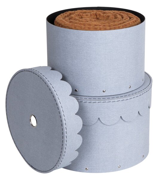 Jasnoszare kartonowe pojemniki z pokrywką zestaw 2 szt. ø 26x17,5 cm Wilma – Bigso Box of Sweden