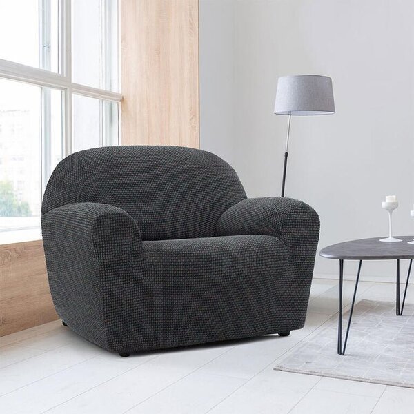 Super streczowe pokrowce NIAGARA antracyt fotel (sz. 70 - 110 cm)