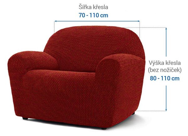 Super streczowe pokrowce NIAGARA ceglaste fotel (sz. 70 - 110 cm)