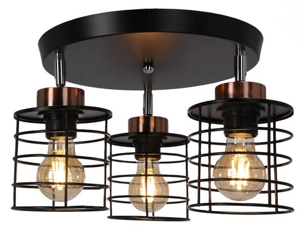 Czarna metalowa lampa sufitowa Glob – Candellux Lighting