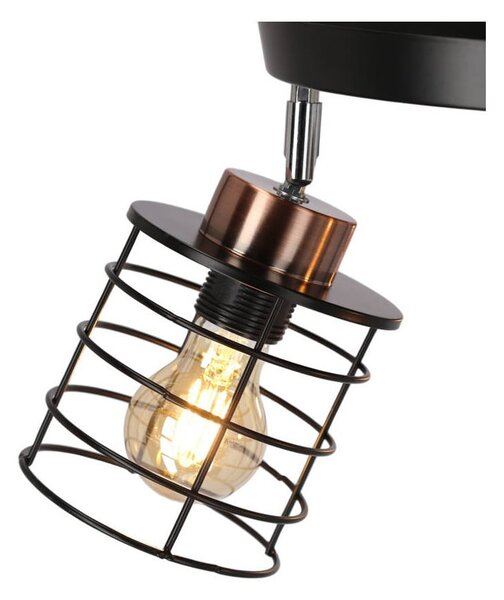 Czarna metalowa lampa sufitowa Glob – Candellux Lighting