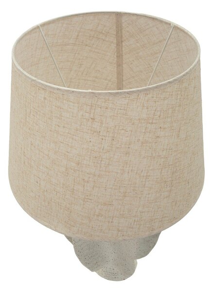 Kremowa lampa stołowa z tekstylnym kloszem (wysokość 63 cm) Ester – Mauro Ferretti