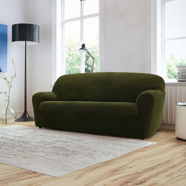 Super streczowe pokrowce NIAGARA zielone kanapa dwuosobowa (sz. 140 - 180 cm)