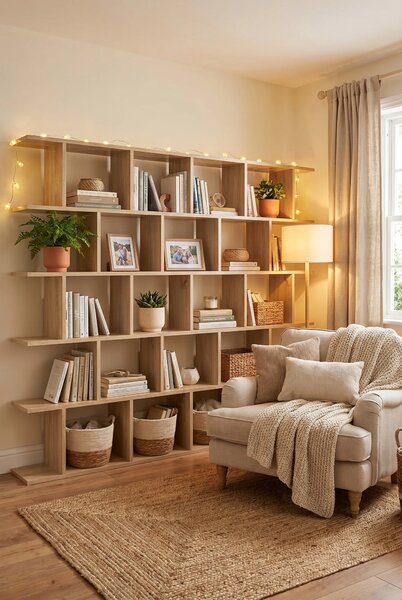 Regał biblioteczka do salonu nowoczesnego dąb sonoma K8-G50