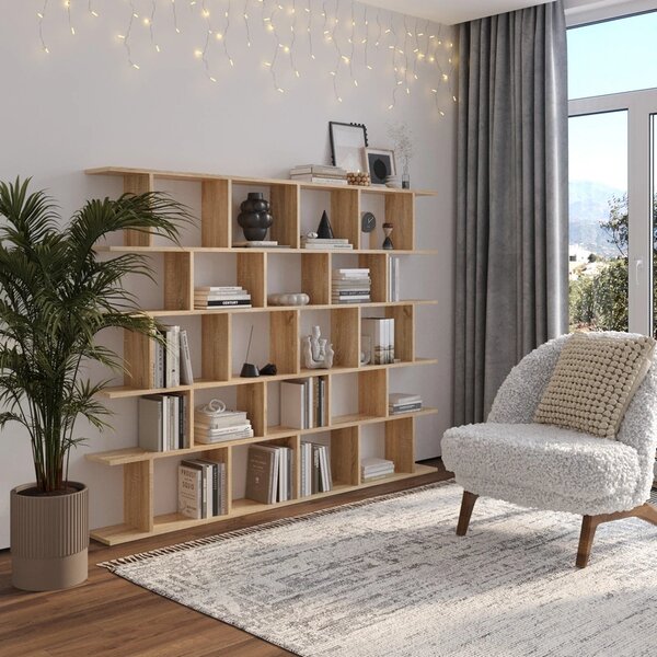 Regał biblioteczka do salonu nowoczesnego dąb sonoma K8-G50
