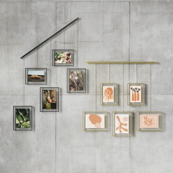 Metalowe ramki ścienne w kolorze srebra zestaw 5 szt. 66x69 cm Exhibit – Umbra