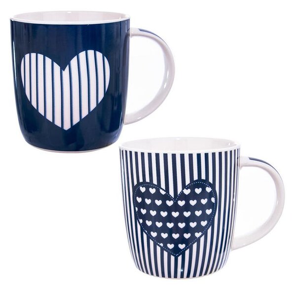 Kubki ceramiczne JUST LOVE 390 ml 2 szt