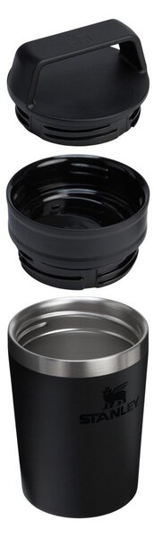 Czarny kubek termiczny ze stali nierdzewnej 230 ml Café-To-Go Travel Mug Black 2.0 – Stanley