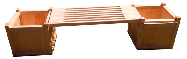 Drewniana donica ogrodowa z siedziskiem - Romda