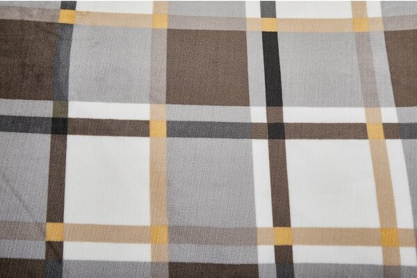 Szaro-brązowa pościel jednoosobowa z mikropluszu 140x200 cm – My House