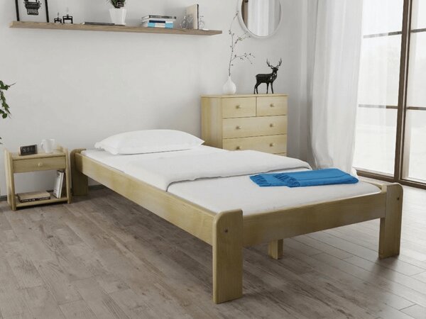 Łóżko ADA 80 x 200 cm, sosna Stelaż: Ze stelażem listwowym rolowanym, Materac: Bez materaca