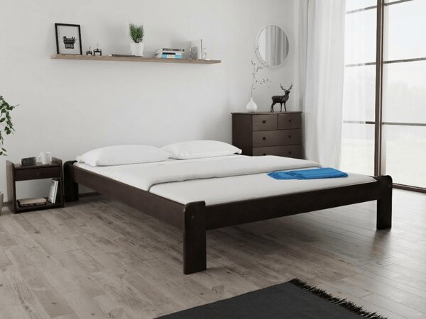 Łóżko ADA 140 x 200 cm, orzech Stelaż: Bez stelaża, Materac: Materac Deluxe 10 cm