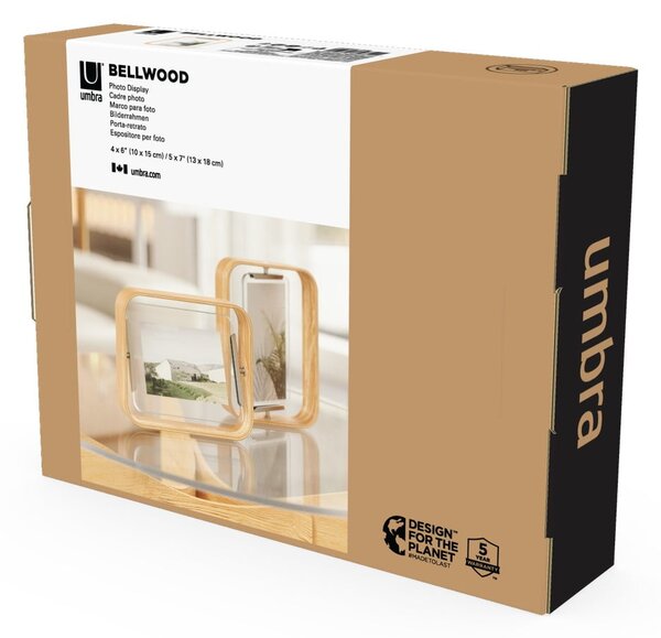 Naturalna drewniana ramka stojąca 19x24 cm Bellwood – Umbra