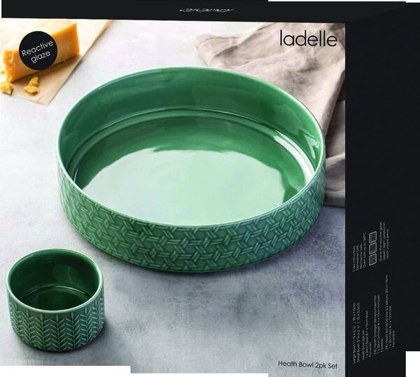 Turkusowe porcelanowe miski do serwowania zestaw 2 szt. ø 30 cm Heath Jade – Ladelle