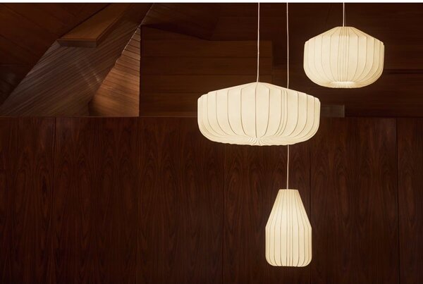 Biała lampa sufitowa z tekstylnym kloszem ø 30 cm Somar – Kave Home