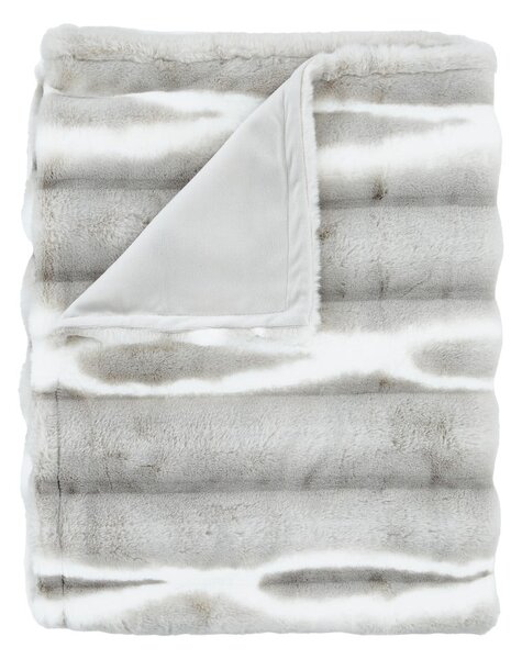 Jasnoszary koc ze sztucznego futra 130x170 cm Flint – Catherine Lansfield
