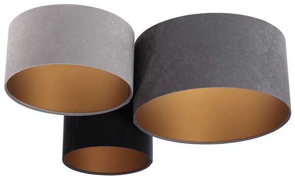 Welurowy potrójny plafon glamour T4-S80