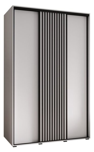 Szafa przesuwna wysoka Lanko 1 160, gł. 60 cm biały + biały + czarny