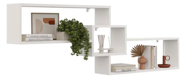Nowoczesna Biała Półka Wisząca W Stylu Skandynawskim T9-W04