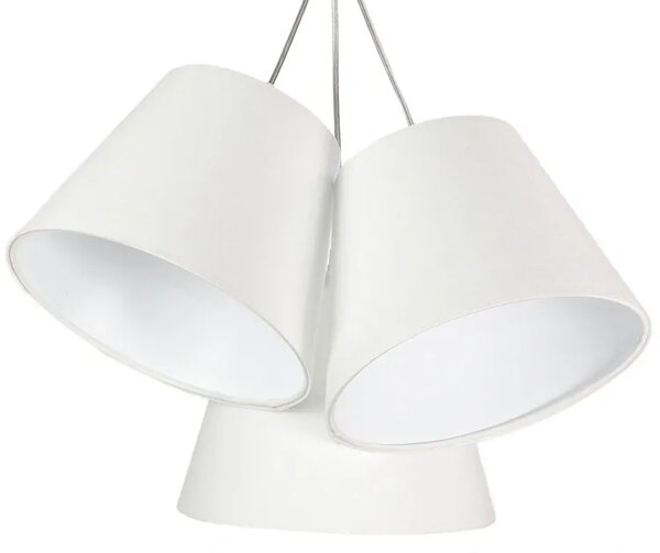 Biała nowoczesna lampa wisząca stożek S6-F65