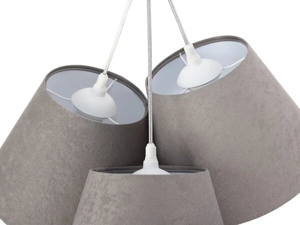 Szaro-biała lampa wisząca dzwonki G9-T12