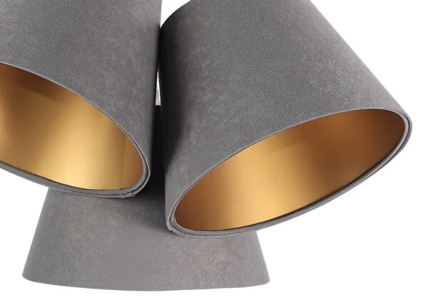 Szaro-złota lampa wisząca glamour F1-K85