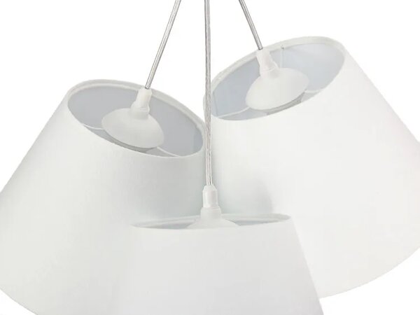 Biała nowoczesna lampa wisząca stożek S6-F65