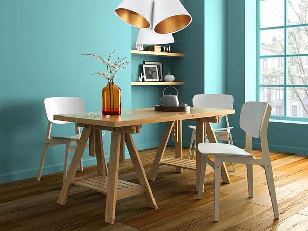 Biało złota lampa wisząca welurowa D8-D62