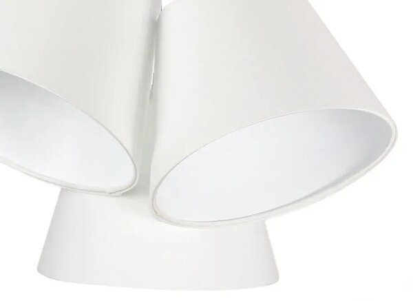 Biała nowoczesna lampa wisząca stożek S6-F65