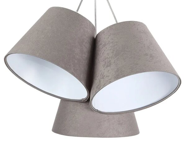 Szaro-biała lampa wisząca dzwonki G9-T12