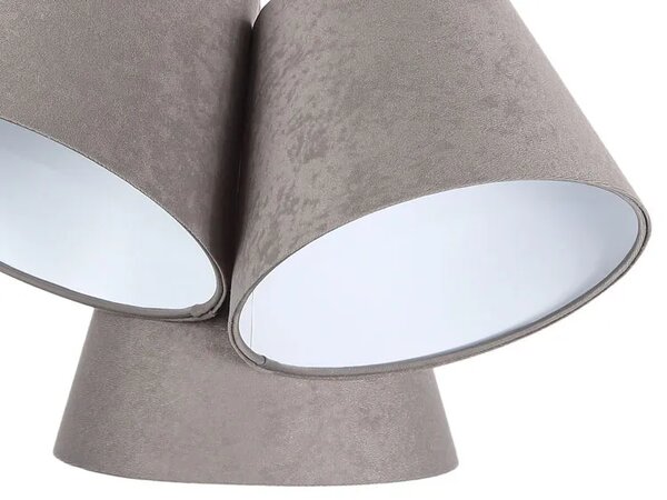 Szaro-biała lampa wisząca dzwonki G9-T12