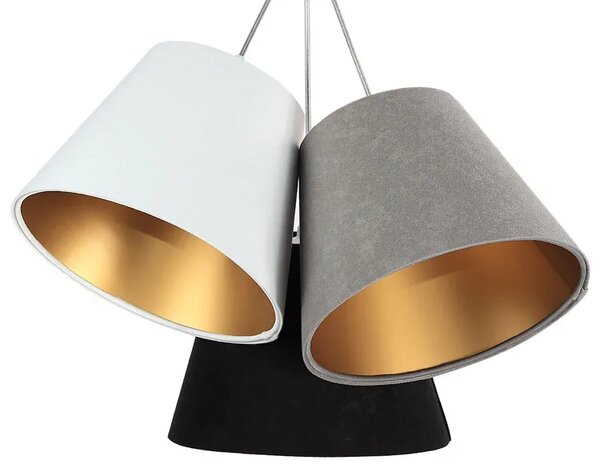 Trójkolorowa lampa wisząca ze złotym wnętrzem D9-A27