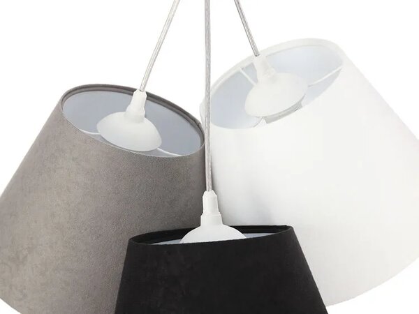 Trójkolorowa lampa wisząca z białym wnętrzem D9-H76