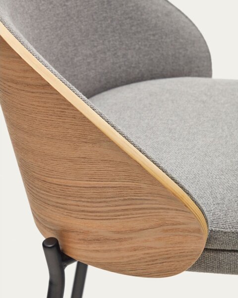 Szaro-naturalny hoker (wysokość siedziska 65 cm) Eamy – Kave Home