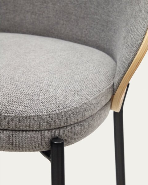 Szaro-naturalny hoker (wysokość siedziska 65 cm) Eamy – Kave Home